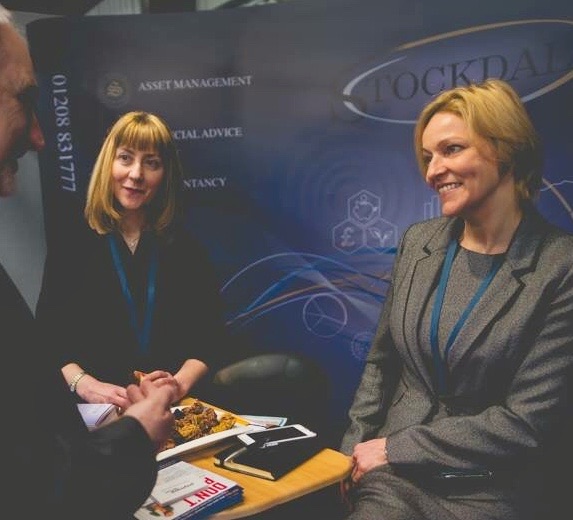 The Stockdale team meeting visitors at a business fair